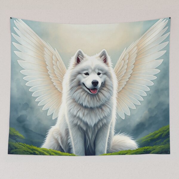 Item preview, Samoyed Dog With Wings - Rainbow Bridge designed and sold by TheresaNicole.