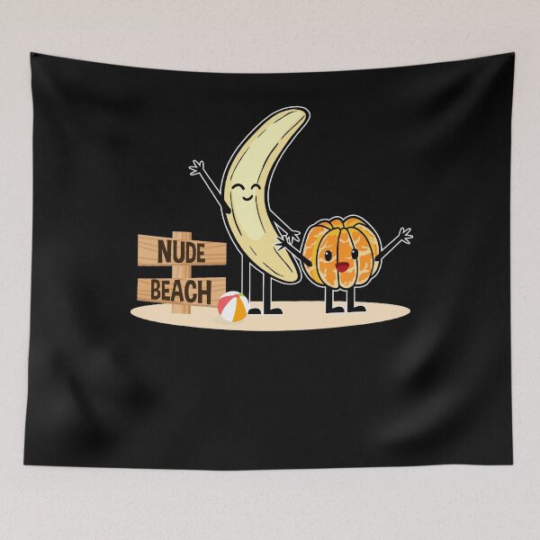Item preview, Orange You Ready Nude Beach Banana! designed and sold by SassyYetClassy.