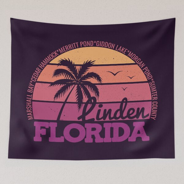 Item preview, Linden Florida Retro Sunset Local Pride Logo designed and sold by CRHPOD20.