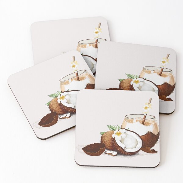 Item preview, retro Coconut beverage designed and sold by Hen-C-Art.