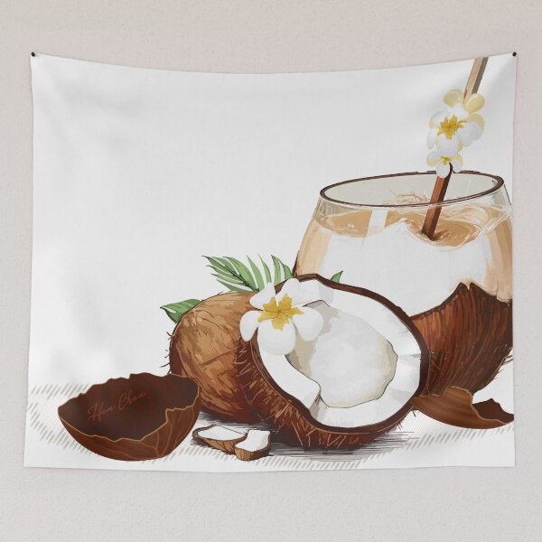 Item preview, retro Coconut beverage designed and sold by Hen-C-Art.