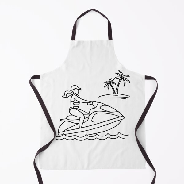 Item preview, A person riding a jetski near island in the background designed and sold by rasagamastore.