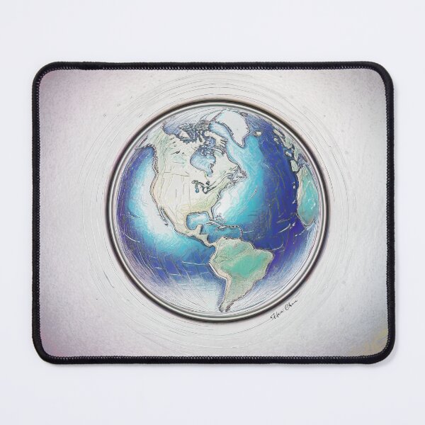 Item preview, earth in retro vintage style designed and sold by Hen-C-Art.