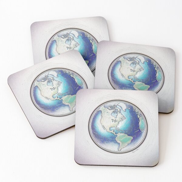 Item preview, earth in retro vintage style  designed and sold by Hen-C-Art.