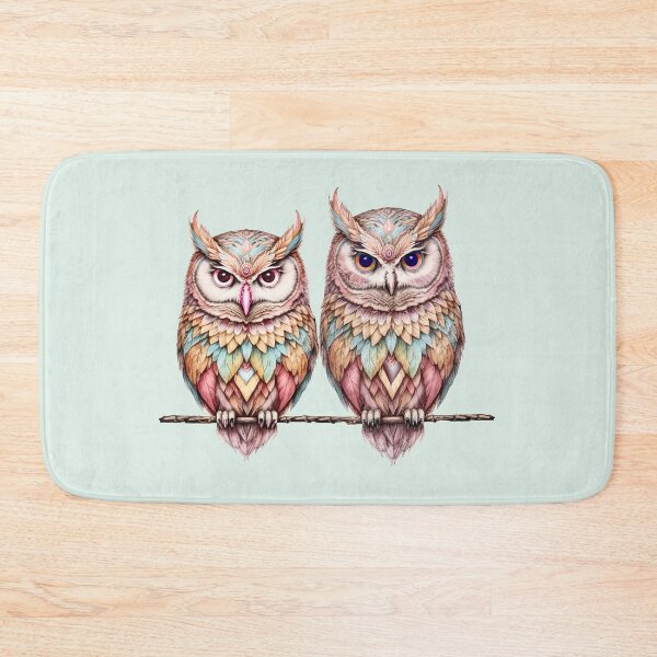 Item preview, psychedelic owls designed and sold by Hen-C-Art.