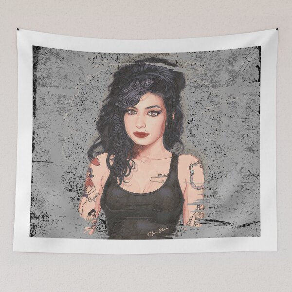 Item preview, Beautiful Amy  gray retro background designed and sold by Hen-C-Art.