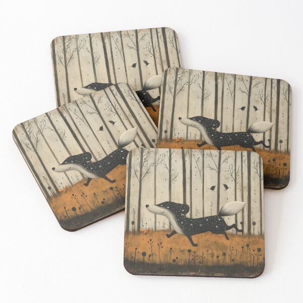 Item preview, Dachshund running and fox in the forest designed and sold by JanChryzostom.