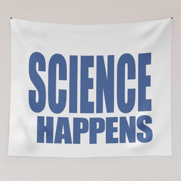 Item preview, Science Happens (Play on Shit Happens) - Blue Text designed and sold by MoePark.