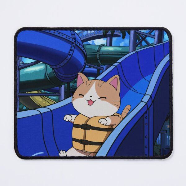 Item preview, Cute cat on waterslide designed and sold by OnixDesign.
