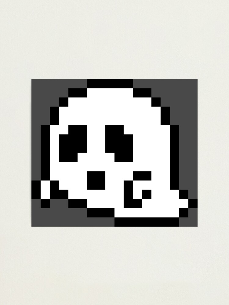 Ghost Pixel Art Photographic Print For Sale By Crampsy Redbubble