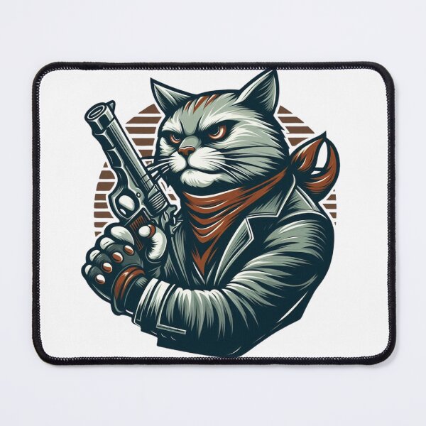 Item preview, Badass Cat with Gun  designed and sold by Berkako.