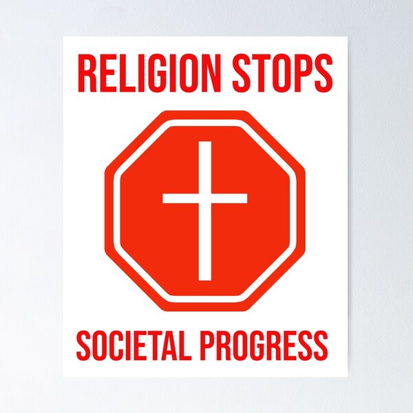 Item preview, Religion stops societal progress  designed and sold by Rachel the Artist .