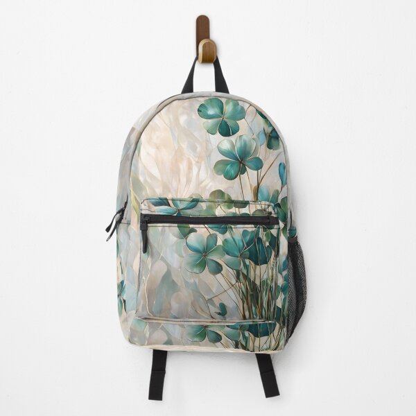 Item preview, Green Fantasy Clovers on Mother-of-Pearl Background designed and sold by Ciervo Primavera.