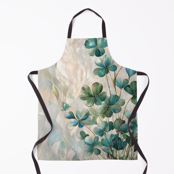Item preview, Green Fantasy Clovers on Mother-of-Pearl Background designed and sold by Ciervo Primavera.