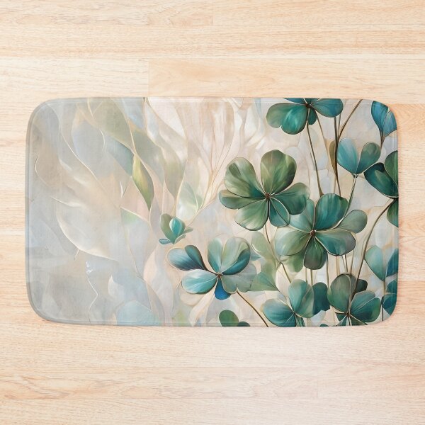 Item preview, Green Fantasy Clovers on Mother-of-Pearl Background designed and sold by Ciervo Primavera.