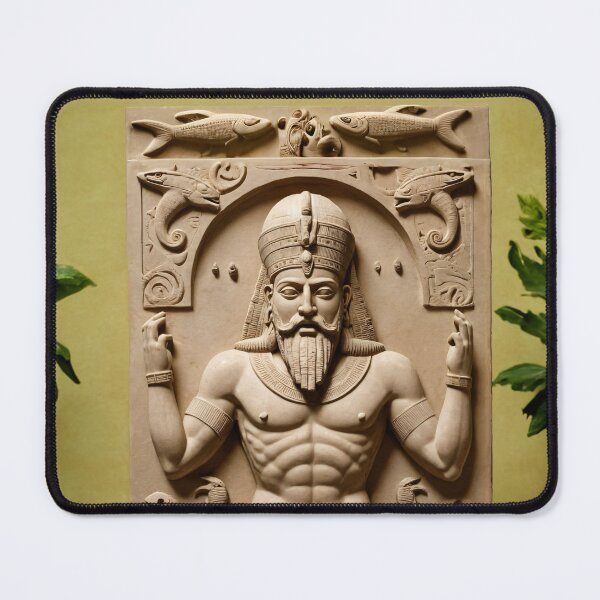 Item preview, Ancient Sumerian God Enki Mythological Art designed and sold by PrometheusStyle.