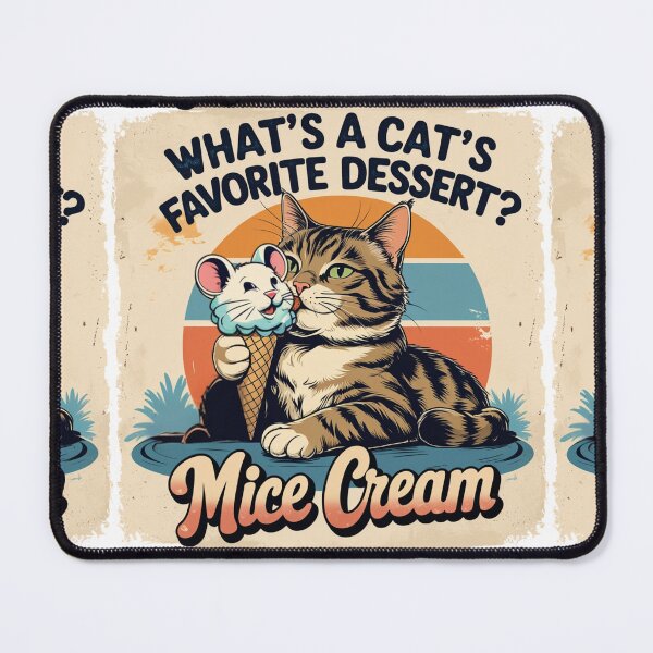 Item preview, Retro Cat Humor T-Shirt – Mice Cream Vintage-Inspired Design designed and sold by bannzy.