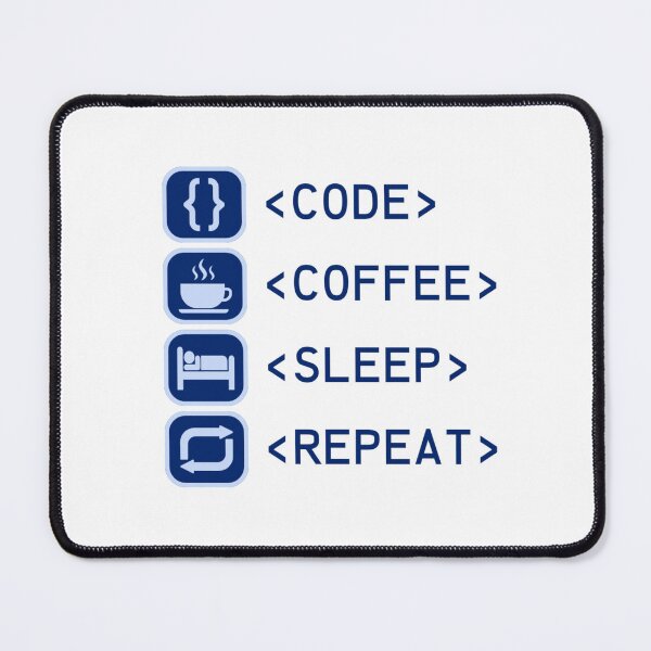 Artikelvorschau, Code Coffee Sleep Repeat – Lustiges Programmierer-Codierungsdesign entworfen und verkauft von DeltaDesigns037.