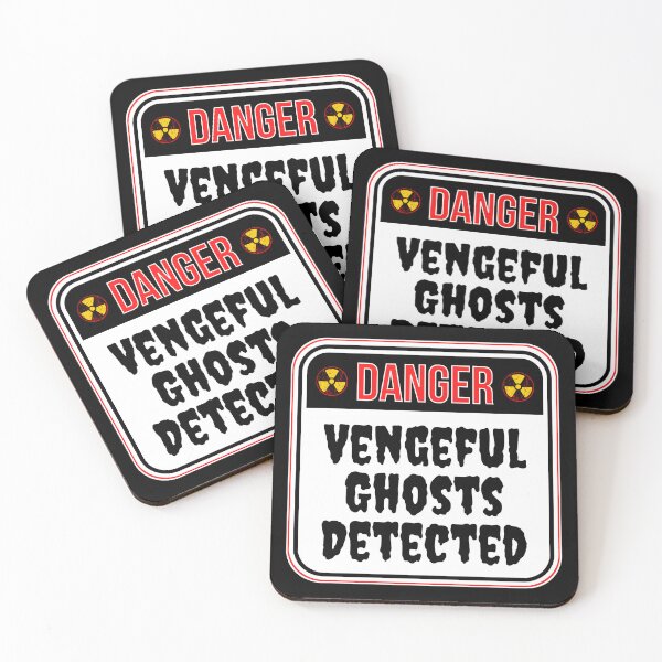 Item preview, DANGER: Vengeful Ghosts Detected - funny warning signs designed and sold by DesignsFromTW-S.