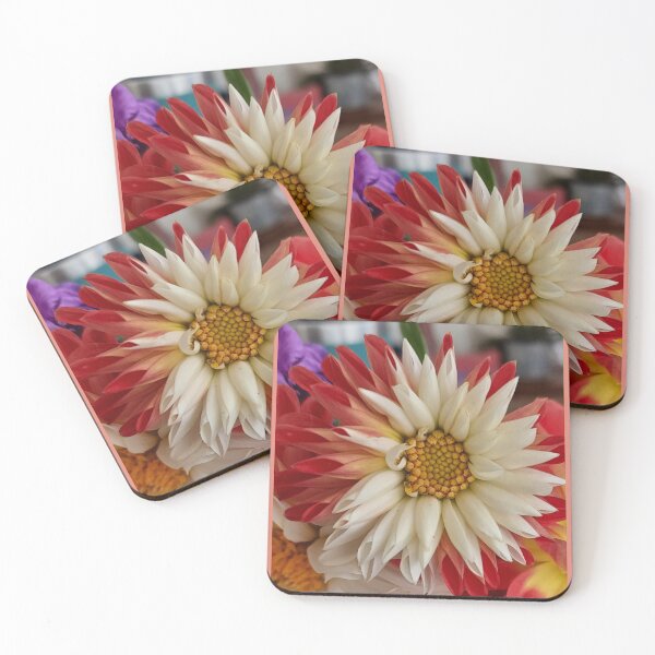 Item preview, Orange and White Dahlia designed and sold by Mary Ellen Tuite.