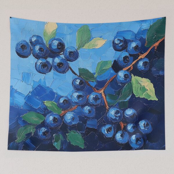 Item preview, Blueberry fruit | Post-impressionist painting style designed and sold by ComicsFactory.