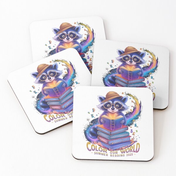 Item preview, Color Our World Summer Reading Program 2025 Funny Raccoon  designed and sold by Dazai_shop⭐⭐⭐⭐⭐.