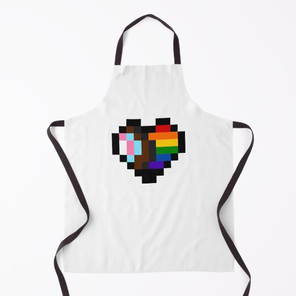 Item preview, Progressive Pride Flag Pixel Heart designed and sold by HarveyHandcraftsandDesigns.