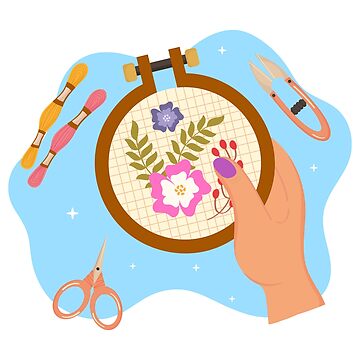 Artwork thumbnail, Knitting sweet flowers by DesignPMG
