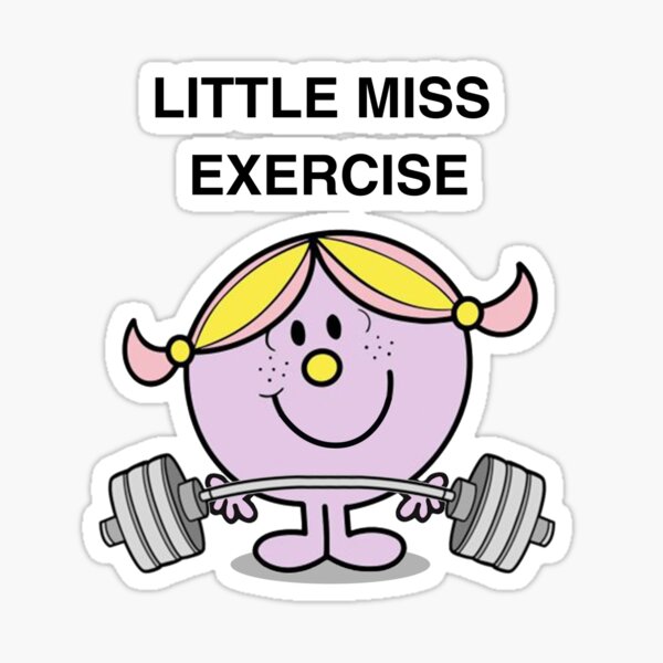 Little Miss Muscle Exercise Sticker