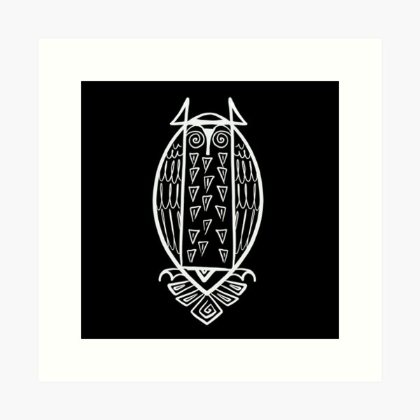 Item preview, Eule owl graphic sketch designed and sold by Moralisch.