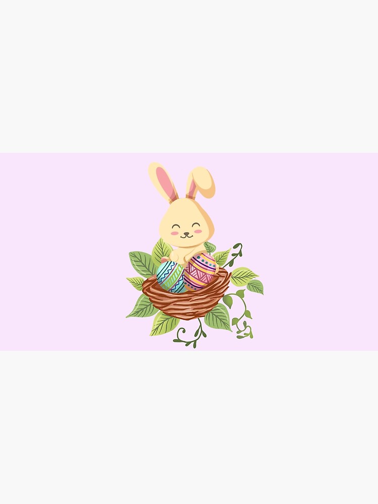 Thumbnail 5 of 5, Mouse Pad, Easter Bunny Hiding In The Bird Nest™️ designed and sold by TeelieTurner.