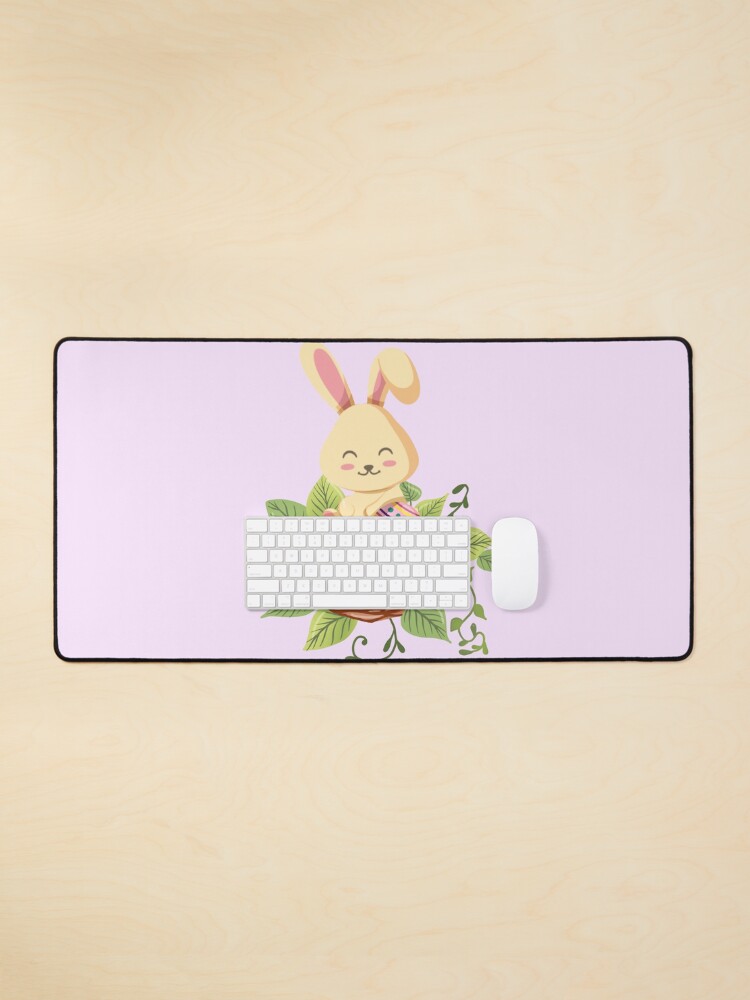 Thumbnail 1 of 5, Mouse Pad, Easter Bunny Hiding In The Bird Nest™️ designed and sold by TeelieTurner.