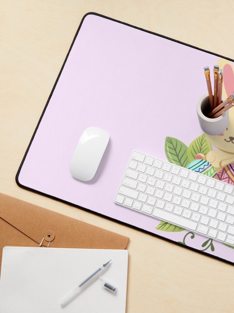 Thumbnail 3 of 5, Mouse Pad, Easter Bunny Hiding In The Bird Nest™️ designed and sold by TeelieTurner.