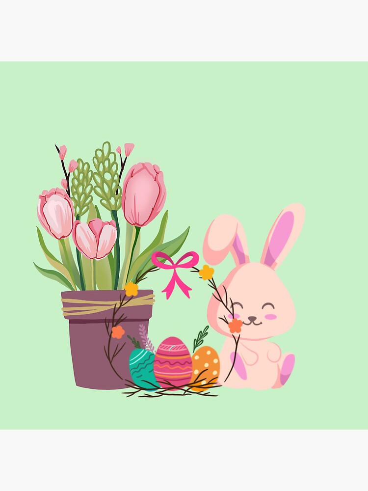 Thumbnail 5 of 5, Acrylic Block, Easter Bunny Flowers and Fun™ designed and sold by TeelieTurner.