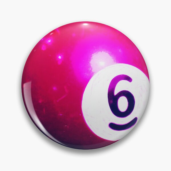 Item preview, Pink Snooker Billard ball number 6 designed and sold by suekieper.