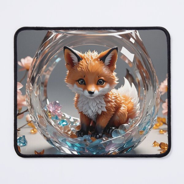 Item preview, Fox in a glass bowl designed and sold by Ink And Inspire.