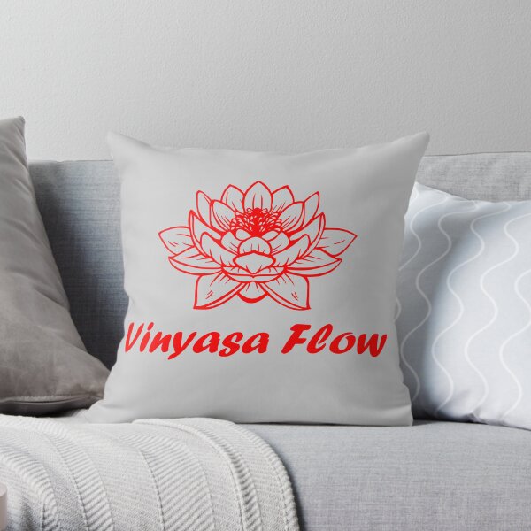 Vinyasa Yoga Flow design Throw Pillow