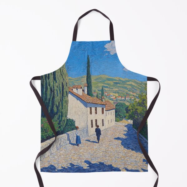 Item preview, Bosnia and Herzegovina landscape | Post-impressionist painting style designed and sold by ComicsFactory.