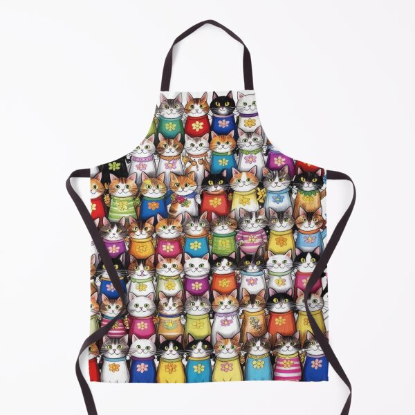 Item preview, Many Cats with Flowers Pattern designed and sold by AlinaSCorner.