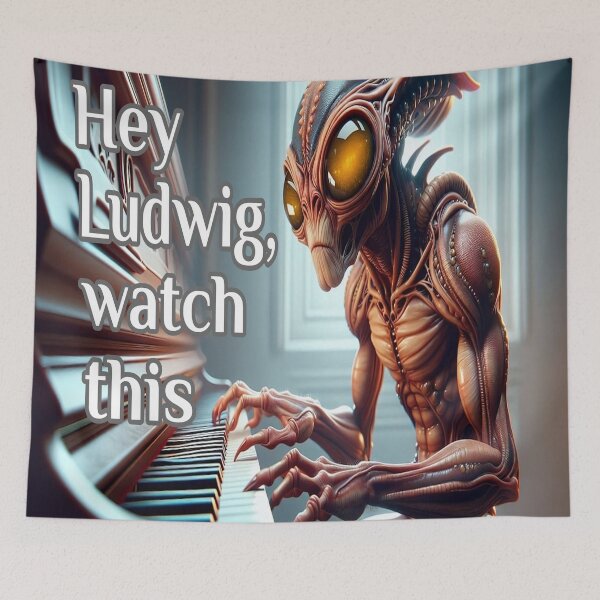 Item preview, Hey Ludwig, Watch This designed and sold by Surreallytee.