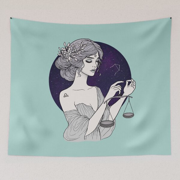 Item preview, Liora the Libra - Soft Aqua designed and sold by MaryAura.