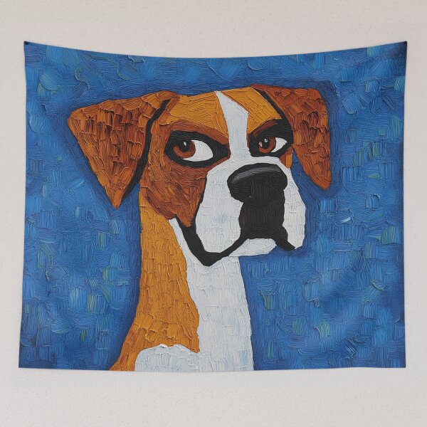 Item preview, Boxer dog | Post-impressionist painting style designed and sold by ComicsFactory.