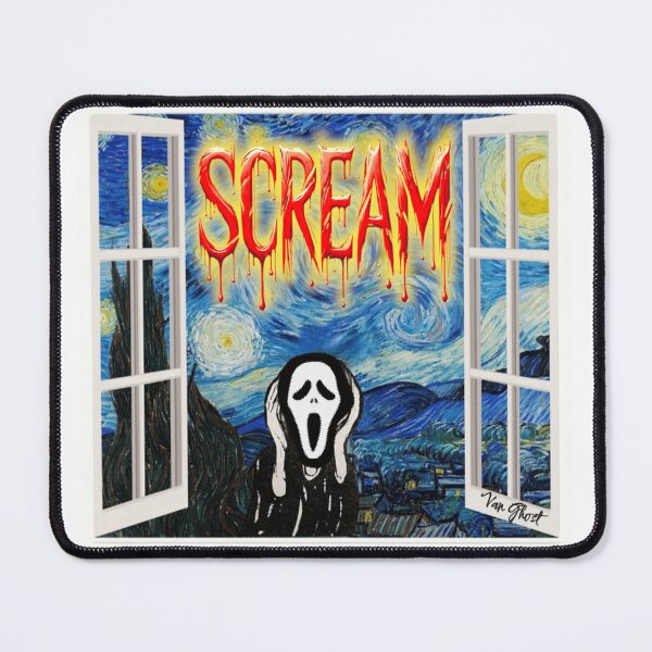 Item preview, Vincent Van Gogh Ghost Scream – Funny Horror Art Parody designed and sold by B-DIFF-e-RENT.
