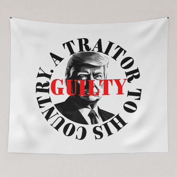 Item preview, President Donald Trump guilty. Protest slogan. designed and sold by Drone-tees.