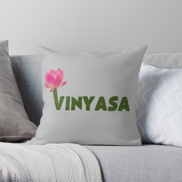 Vinyasa Yoga Flow design Throw Pillow