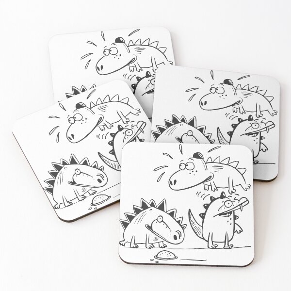 Item preview, Dinos Art Adorable Illustrations Drawing Doodle Sketche designed and sold by ART ATTACK ZONE.