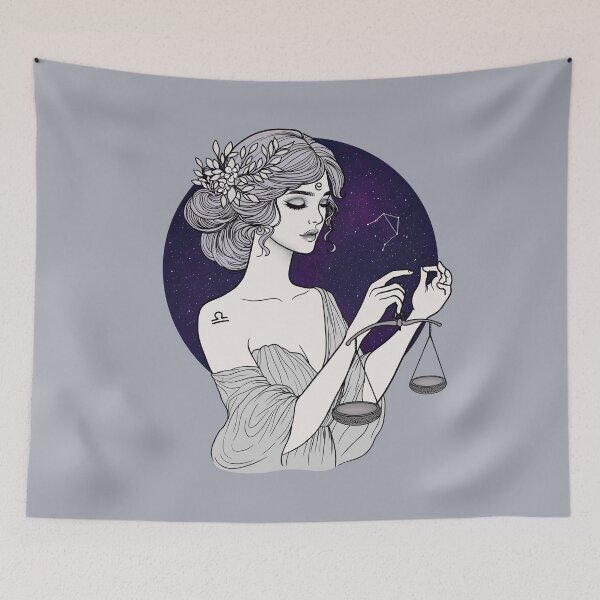Item preview, Liora the Libra - Moonlit Gray designed and sold by MaryAura.