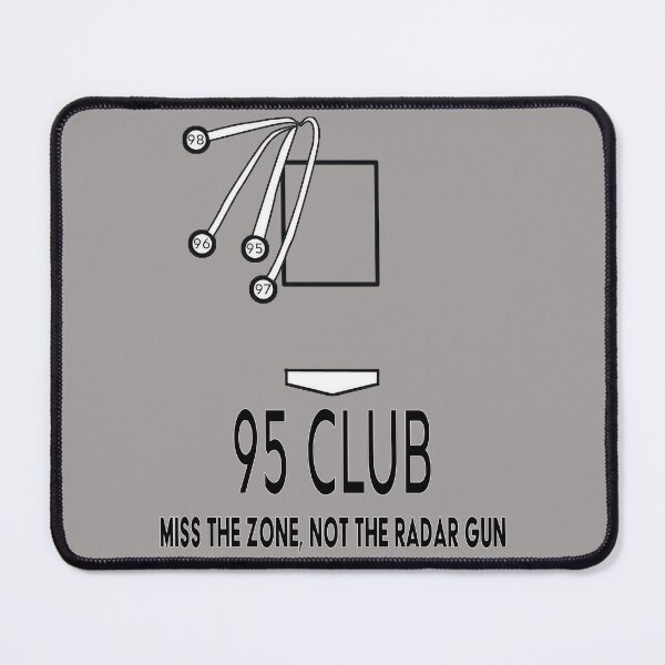 Item preview, Miss the zone, not the radar gun. 95 club. - Black tall designed and sold by matteflor.