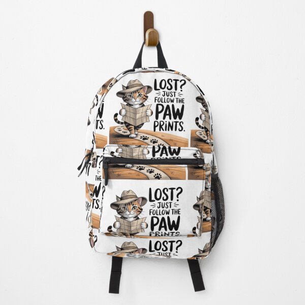 Item preview, Lost? Just Follow the Paw Prints – Adventure Cat T-Shirt & Gifts designed and sold by bannzy.