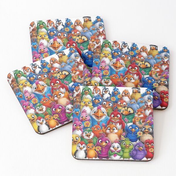 Item preview, Many Funny Birds Pattern 3 designed and sold by AlinaSCorner.